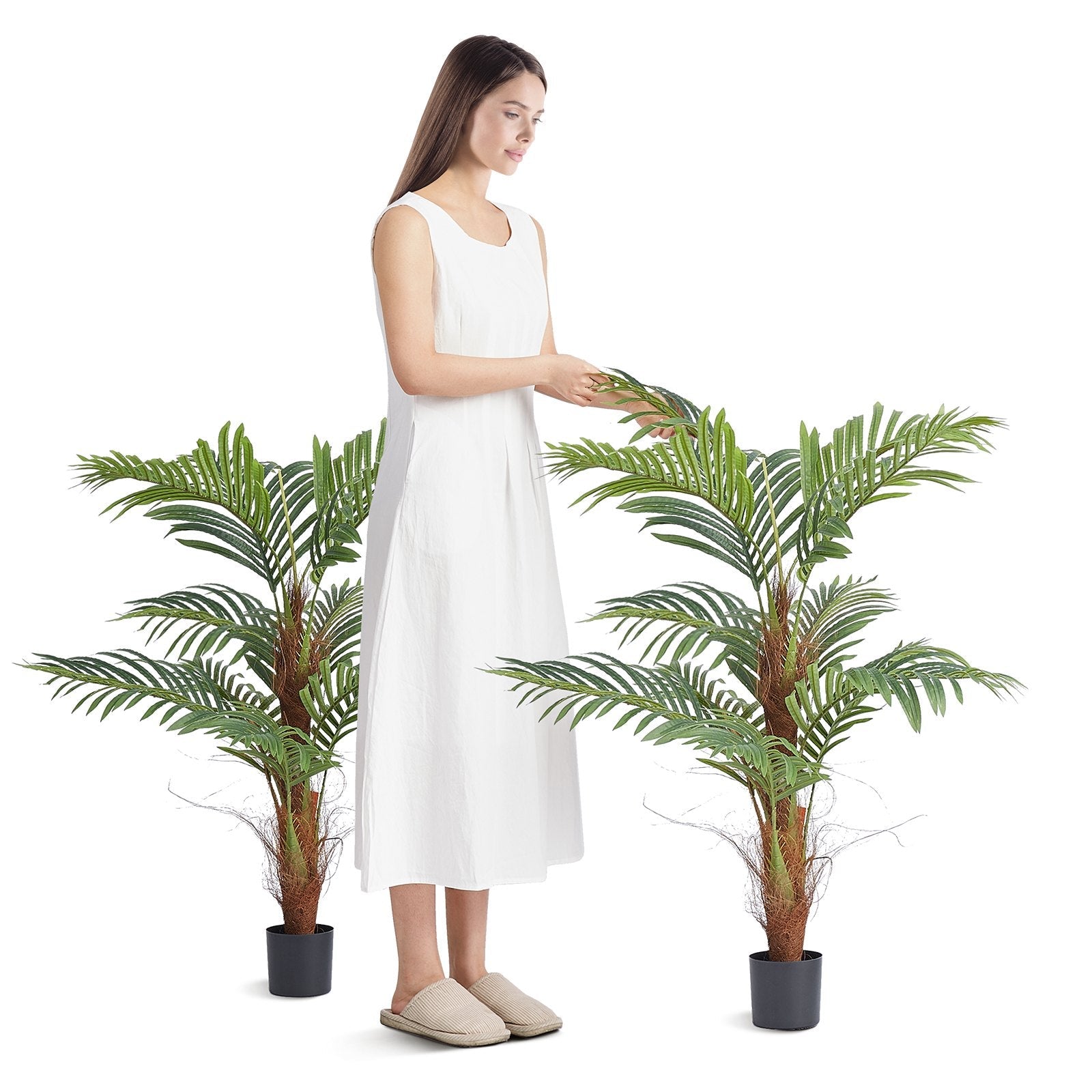 Artificial Palm Tree 1219mm Tall with Anti-Tip Protection and PE Material - Green - Home & Garden > Artificial Plants > Artificial Flowers & Plants - Rivercity House & Home Co. (ABN 18 642 972 209) - Affordable Modern Furniture Australia