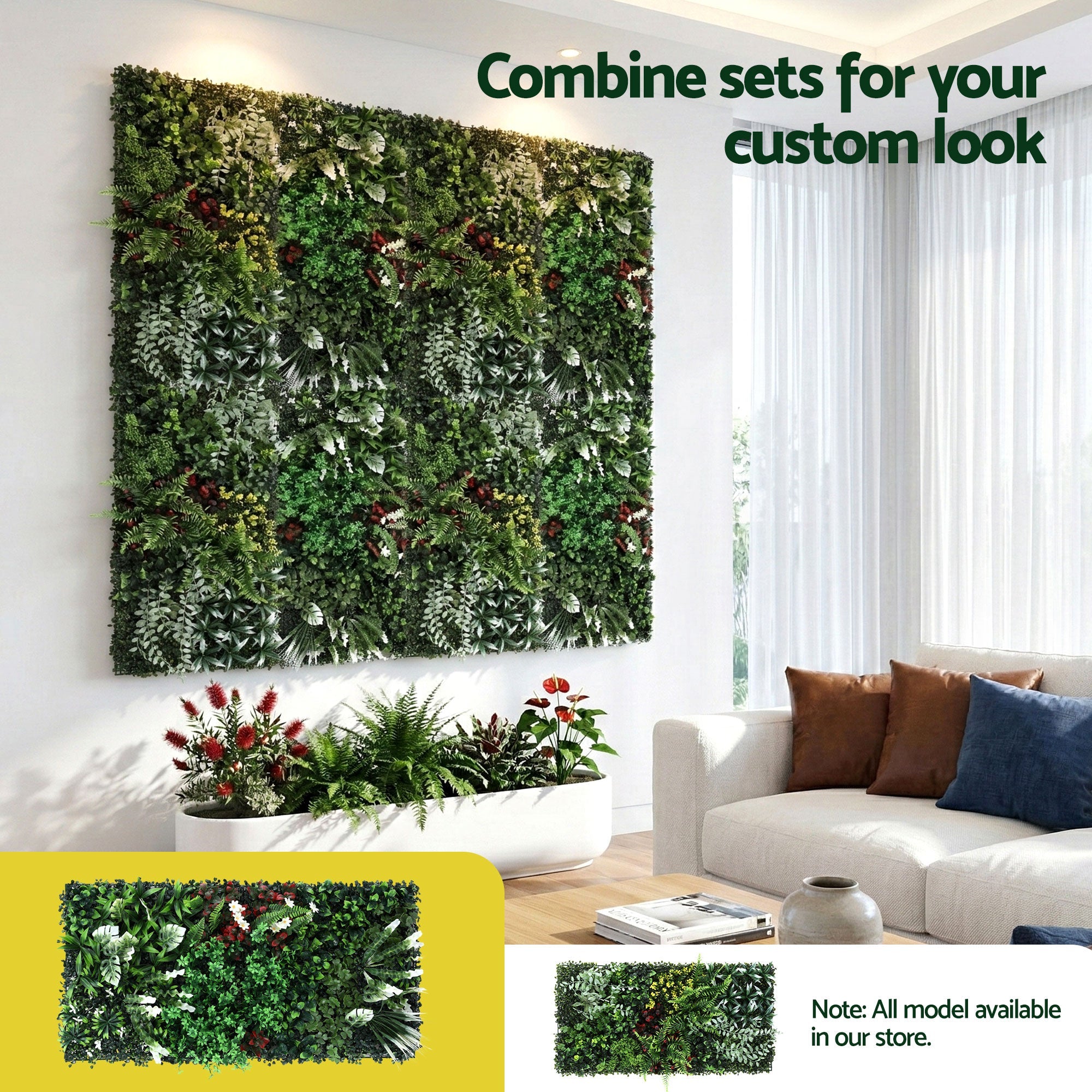 Artificial Plant Wall Panel 50x100cm Boxwood Hedge Backdrop - Green - Home & Garden > Artificial Plants > Artificial Wall Plants - Rivercity House & Home Co. (ABN 18 642 972 209) - Affordable Modern Furniture Australia
