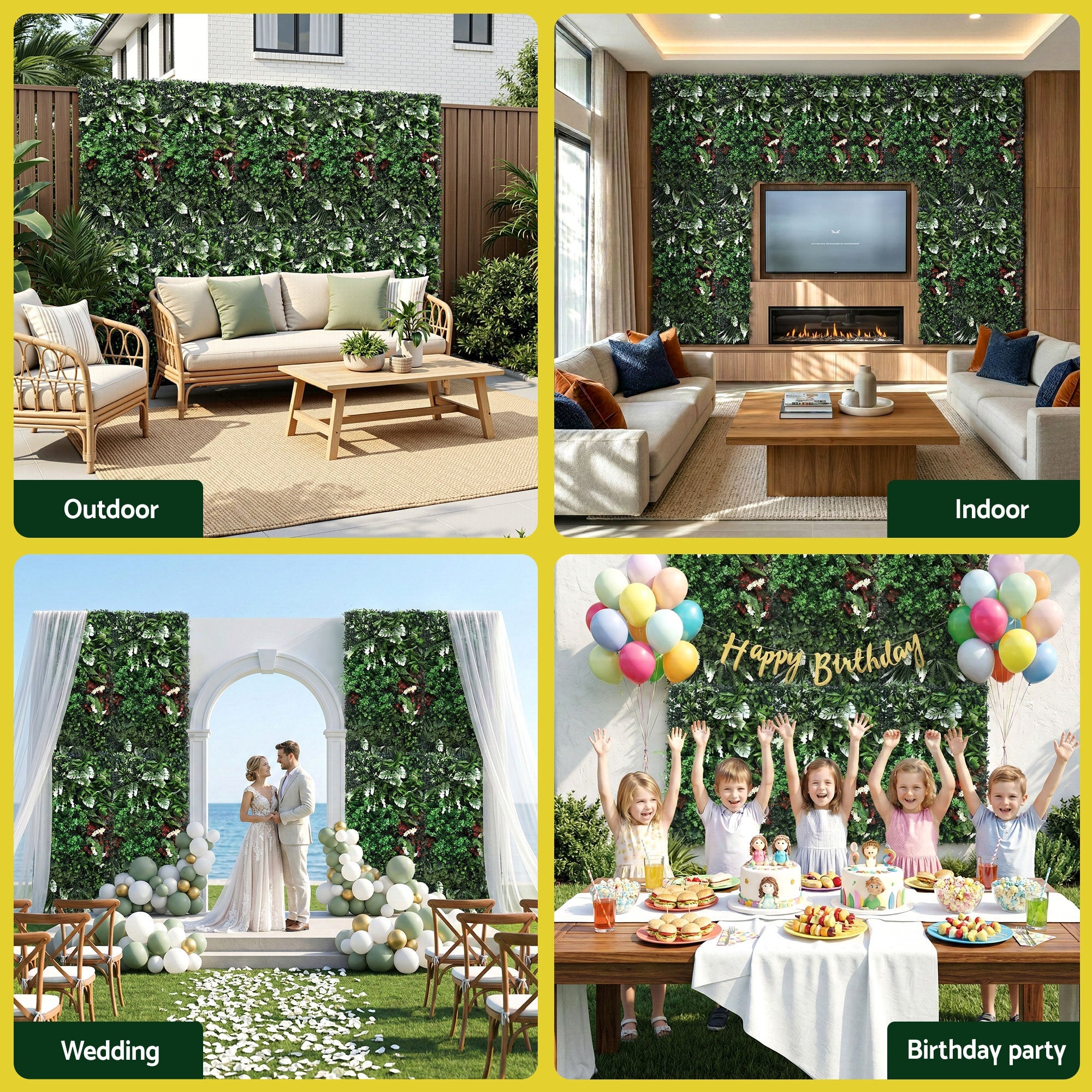Artificial Plant Wall Panel 50x100cm Boxwood Hedge Backdrop - Green - Home & Garden > Artificial Plants > Artificial Wall Plants - Rivercity House & Home Co. (ABN 18 642 972 209) - Affordable Modern Furniture Australia