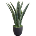 Artificial Snake Plant Sansevieria 60cm UV Resistant - Mixed Green with Black Markings