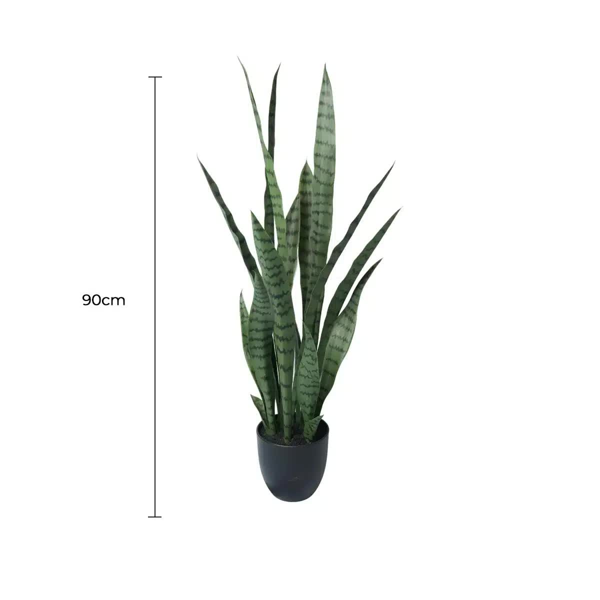 Artificial Snake Plant Sansevieria 90cm UV Resistant - Two-Tone Green - Home & Garden > Artificial Plants > Artificial Trees - Rivercity House & Home Co. (ABN 18 642 972 209) - Affordable Modern Furniture Australia