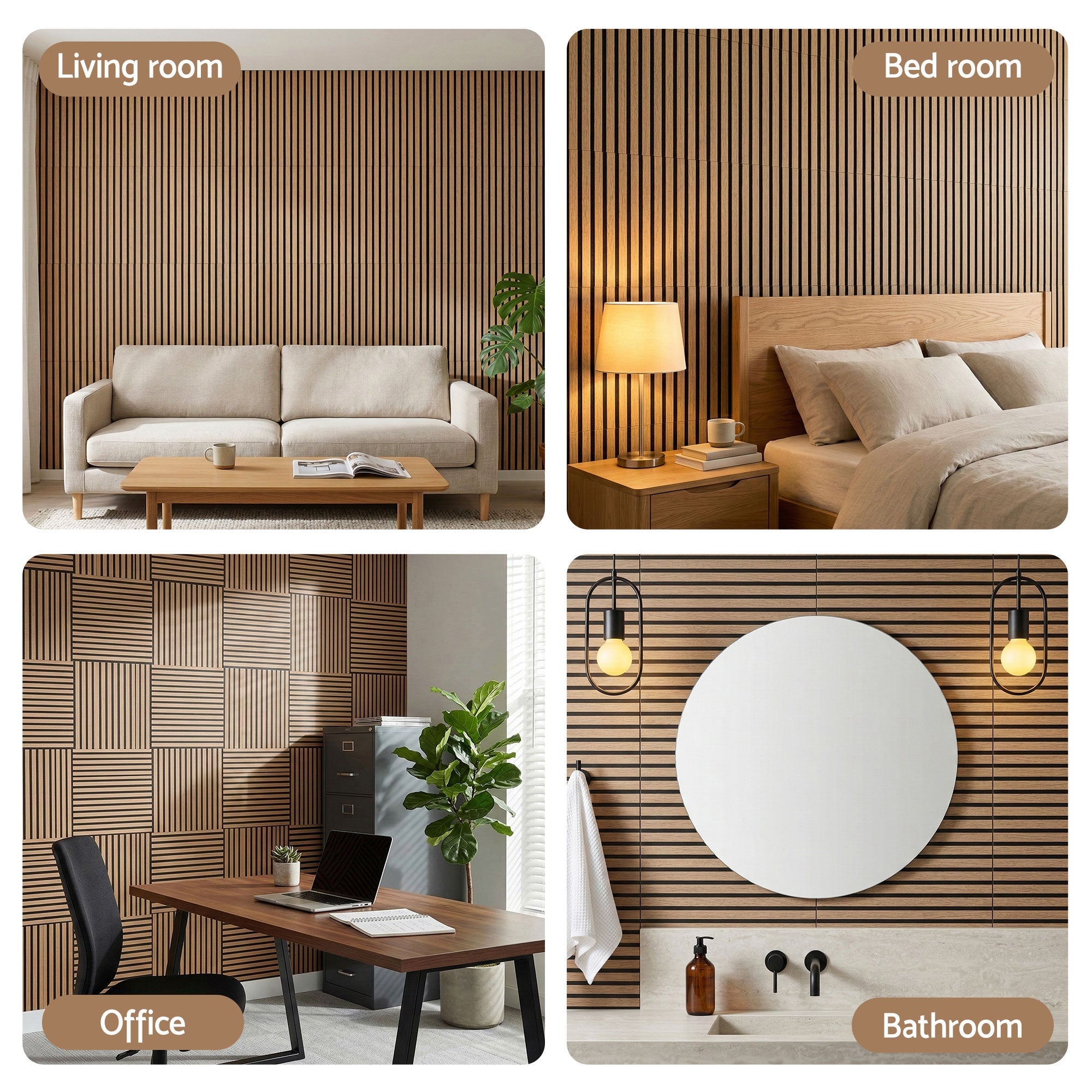 Artiss 10PCS Peel and Stick Wall Panels Tiles 68X68CM Self Adhesive for Home Office Studio Brown - Home & Garden > Decor > Wallpaper - Rivercity House & Home Co. (ABN 18 642 972 209) - Affordable Modern Furniture Australia