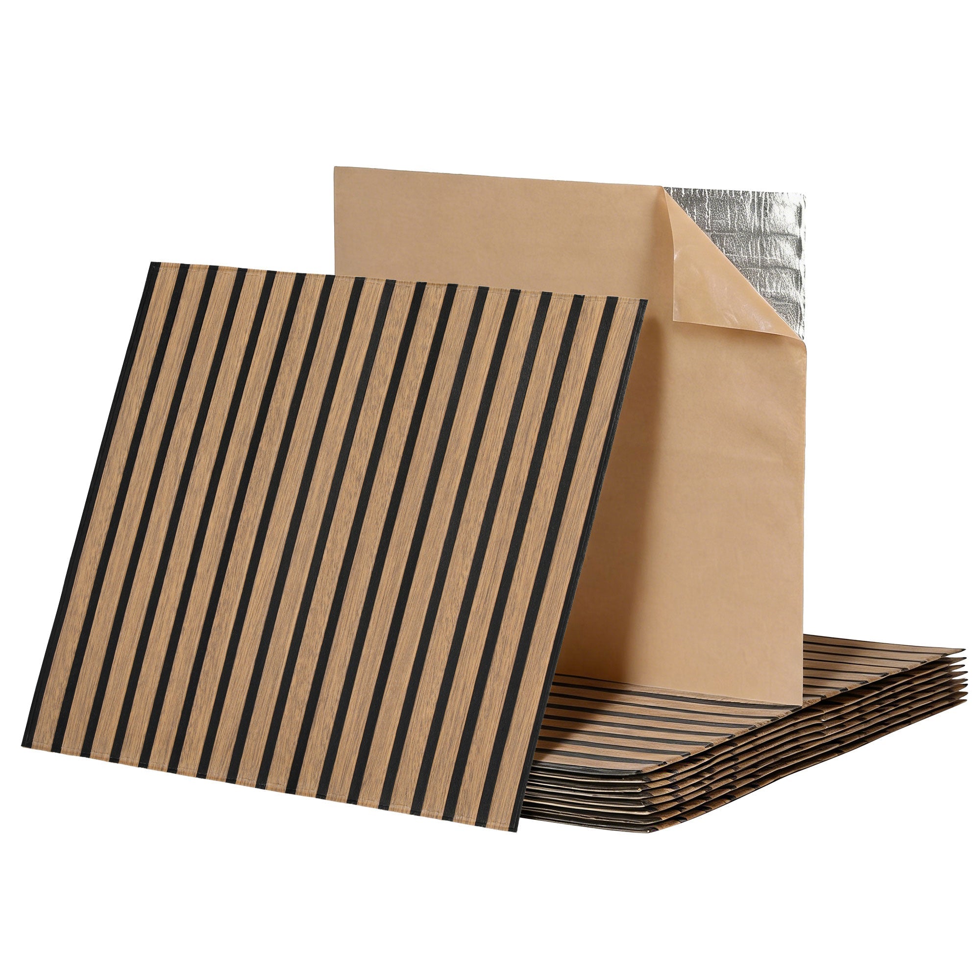 Artiss 10PCS Peel and Stick Wall Panels Tiles 68X68CM Self Adhesive for Home Office Studio Brown - Home & Garden > Decor > Wallpaper - Rivercity House & Home Co. (ABN 18 642 972 209) - Affordable Modern Furniture Australia