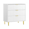 3 Chest of Drawers Lowboy Cabinet White