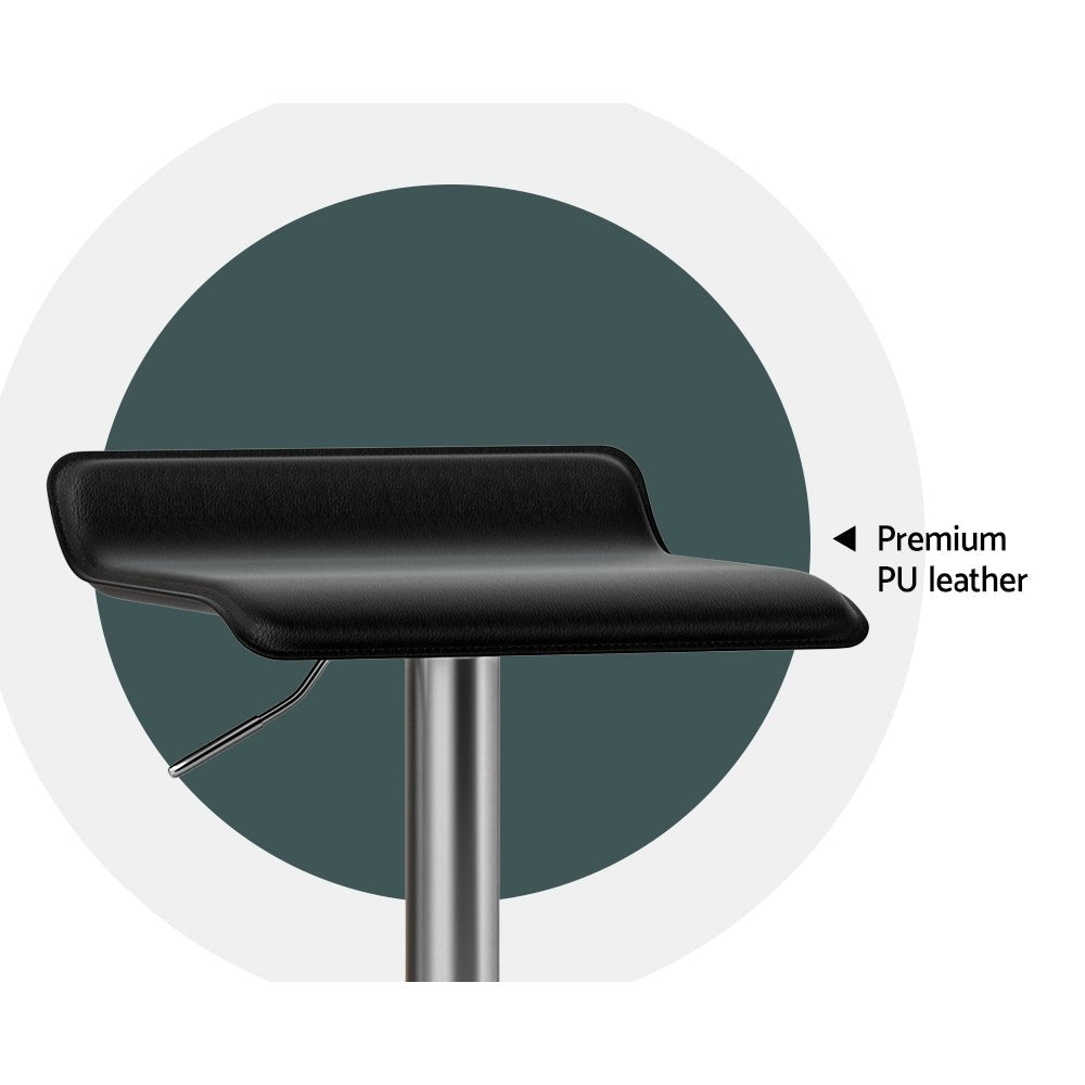 Artiss 4x Bar Stools Faux Leather Chair Black - Furniture > Bar Stools & Chairs - Rivercity House & Home Co. (ABN 18 642 972 209) - Affordable Modern Furniture Australia