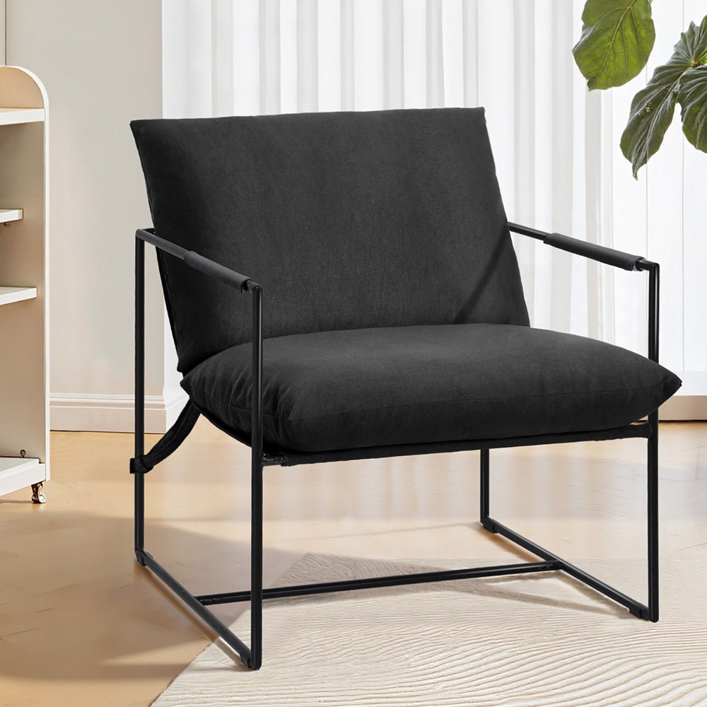 Artiss Armchair Lounge Chair Sling Black - Furniture > Bar Stools & Chairs > Arm Chairs & Recliners - Rivercity House & Home Co. (ABN 18 642 972 209) - Affordable Modern Furniture Australia