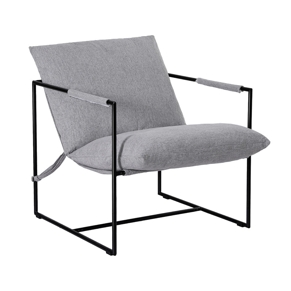 Artiss Armchair Lounge Chair Sling Grey - Furniture > Bar Stools & Chairs > Arm Chairs & Recliners - Rivercity House & Home Co. (ABN 18 642 972 209) - Affordable Modern Furniture Australia