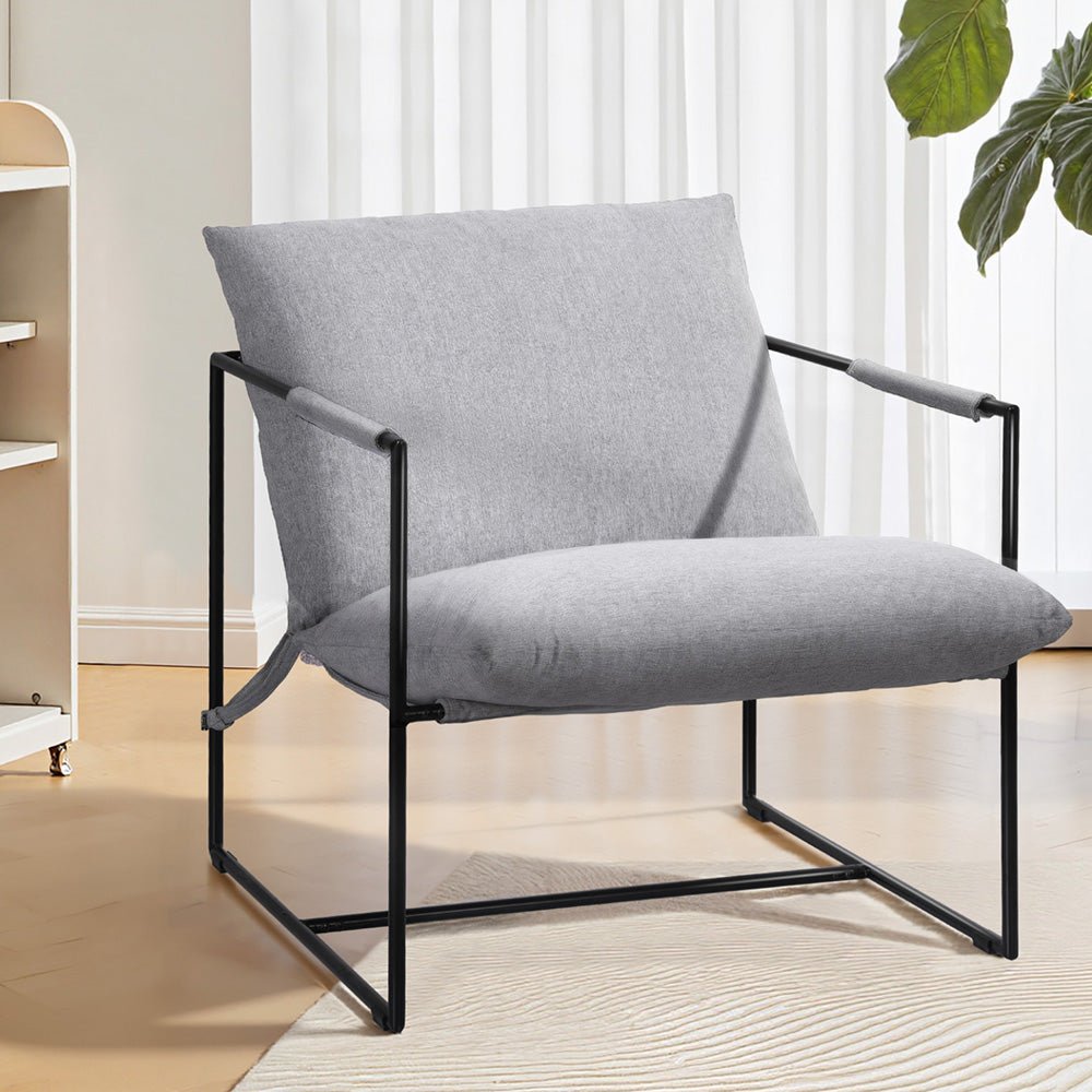 Artiss Armchair Lounge Chair Sling Grey - Furniture > Bar Stools & Chairs > Arm Chairs & Recliners - Rivercity House & Home Co. (ABN 18 642 972 209) - Affordable Modern Furniture Australia