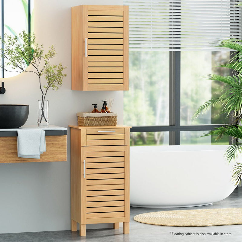 Artiss Bathroom Storage Cabinet 70cm wooden 2 Tier Shelf Wall Mounted JILL - Furniture > Bathroom - Rivercity House & Home Co. (ABN 18 642 972 209) - Affordable Modern Furniture Australia