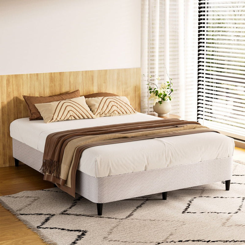 Artiss Bed Frame Double Size Metal Grey MASON - Furniture > Bedroom - Rivercity House & Home Co. (ABN 18 642 972 209) - Affordable Modern Furniture Australia