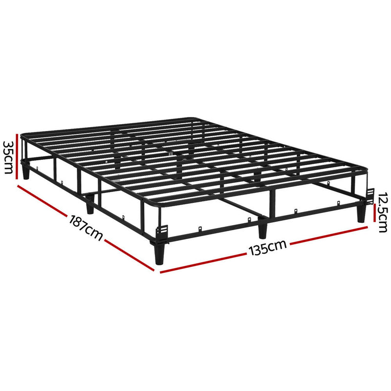 Artiss Bed Frame Double Size Metal Grey MASON - Furniture > Bedroom - Rivercity House & Home Co. (ABN 18 642 972 209) - Affordable Modern Furniture Australia