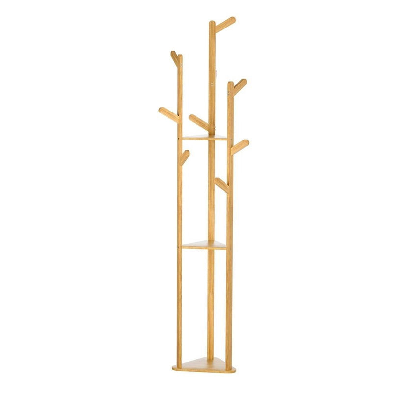 Artiss Clothes Rack Coat Stand 165cm 9 Hooks Tree Shelf Bamboo - Furniture > Bedroom - Rivercity House & Home Co. (ABN 18 642 972 209) - Affordable Modern Furniture Australia