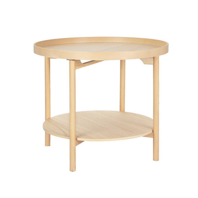 Artiss Coffee Table Side Table Round 70CM - Furniture > Living Room - Rivercity House & Home Co. (ABN 18 642 972 209) - Affordable Modern Furniture Australia