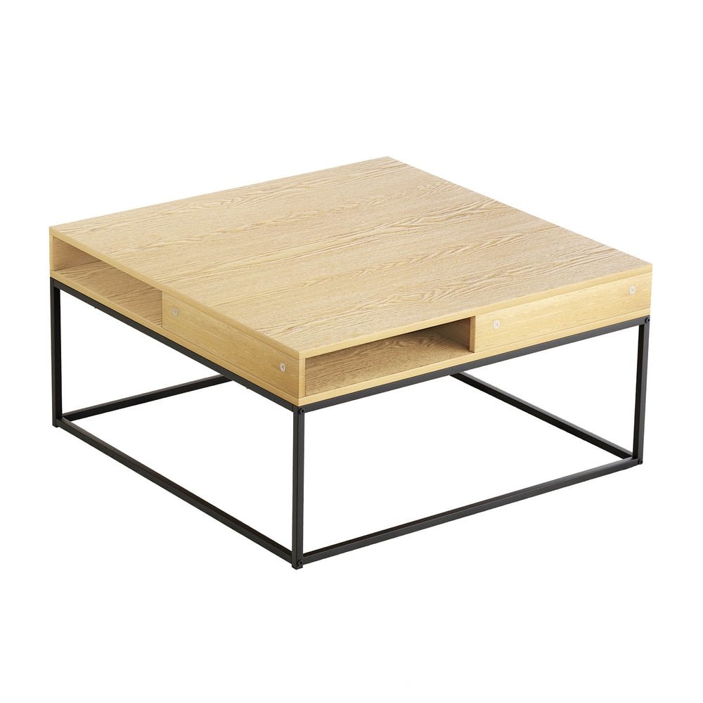 Artiss Coffee Table Storage Shelf Metal Frame - Furniture > Living Room - Rivercity House & Home Co. (ABN 18 642 972 209) - Affordable Modern Furniture Australia