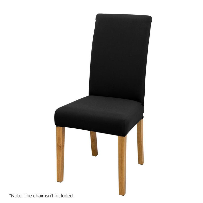 Artiss Dining Chair Covers 4x Slipcovers Spandex Stretch Banquet Wedding Black - Furniture > Bar Stools & Chairs - Rivercity House & Home Co. (ABN 18 642 972 209) - Affordable Modern Furniture Australia