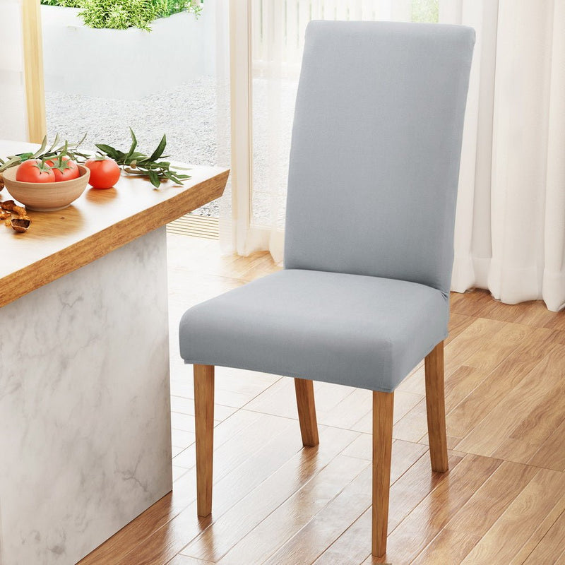 Artiss Dining Chair Covers 4x Slipcovers Spandex Stretch Banquet Wedding Grey - Furniture > Bar Stools & Chairs - Rivercity House & Home Co. (ABN 18 642 972 209) - Affordable Modern Furniture Australia