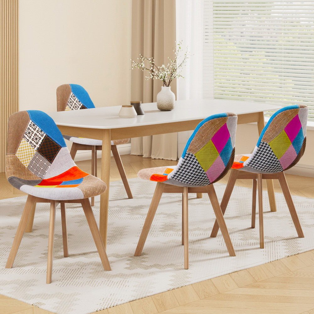 Artiss Dining Chairs Set of 4 Fabric Retro Replica DSW - Furniture > Dining > Kitchen & Dining Chairs - Rivercity House & Home Co. (ABN 18 642 972 209) - Affordable Modern Furniture Australia