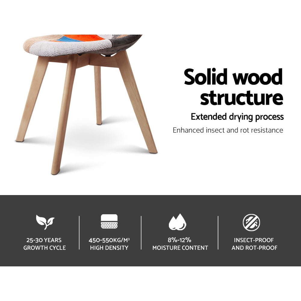 Artiss Dining Chairs Set of 4 Fabric Retro Replica DSW - Furniture > Dining > Kitchen & Dining Chairs - Rivercity House & Home Co. (ABN 18 642 972 209) - Affordable Modern Furniture Australia