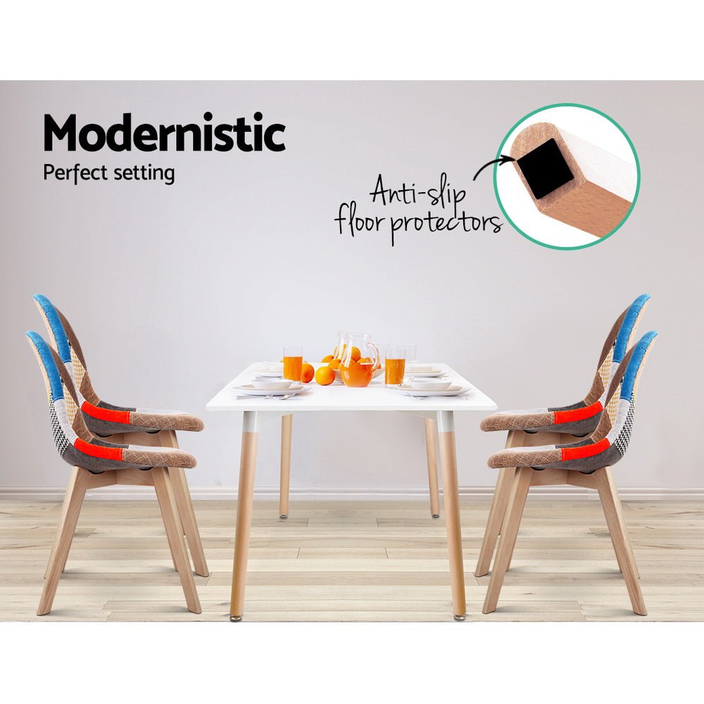 Artiss Dining Chairs Set of 4 Fabric Retro Replica DSW - Furniture > Dining > Kitchen & Dining Chairs - Rivercity House & Home Co. (ABN 18 642 972 209) - Affordable Modern Furniture Australia