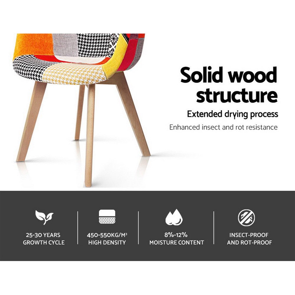 Artiss Dining Chairs Set of 4 Fabric Retro Replica DSW - Furniture > Dining > Kitchen & Dining Chairs - Rivercity House & Home Co. (ABN 18 642 972 209) - Affordable Modern Furniture Australia