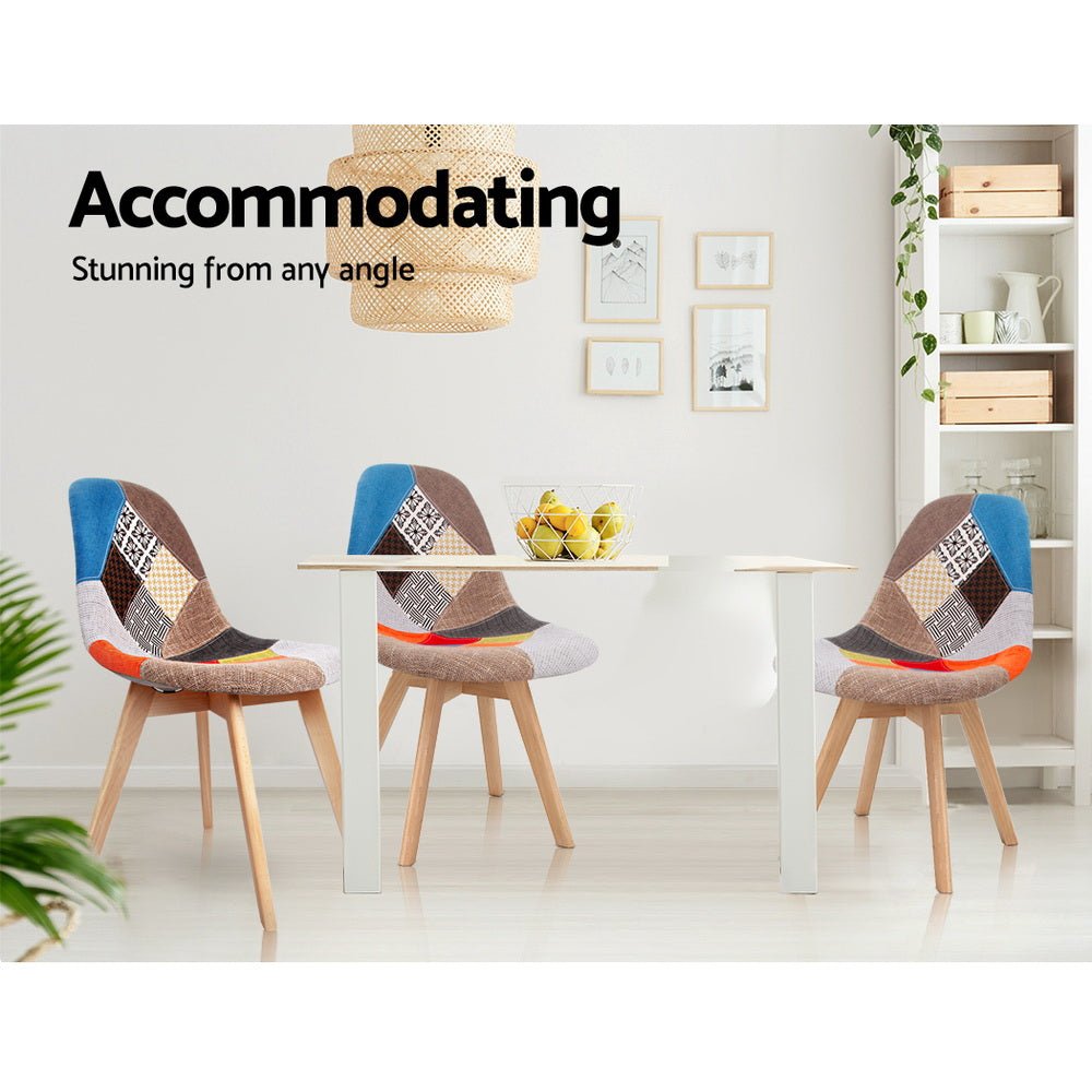 Artiss Dining Chairs Set of 4 Fabric Retro Replica DSW - Furniture > Dining > Kitchen & Dining Chairs - Rivercity House & Home Co. (ABN 18 642 972 209) - Affordable Modern Furniture Australia