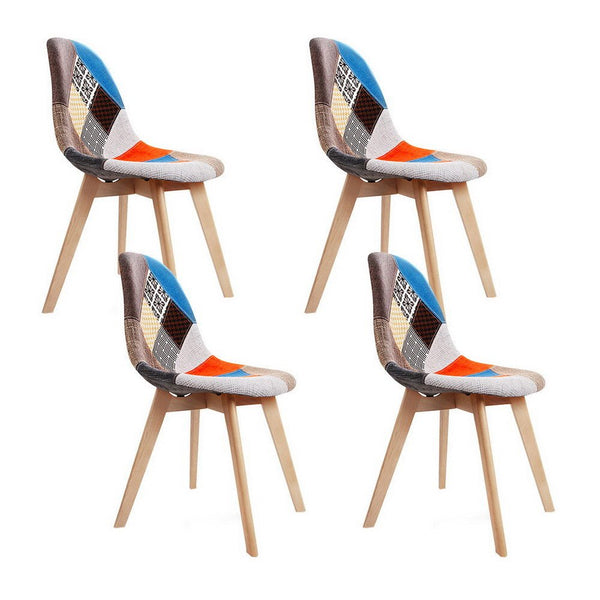 Dining Chairs Set of 4 Fabric Retro Replica DSW