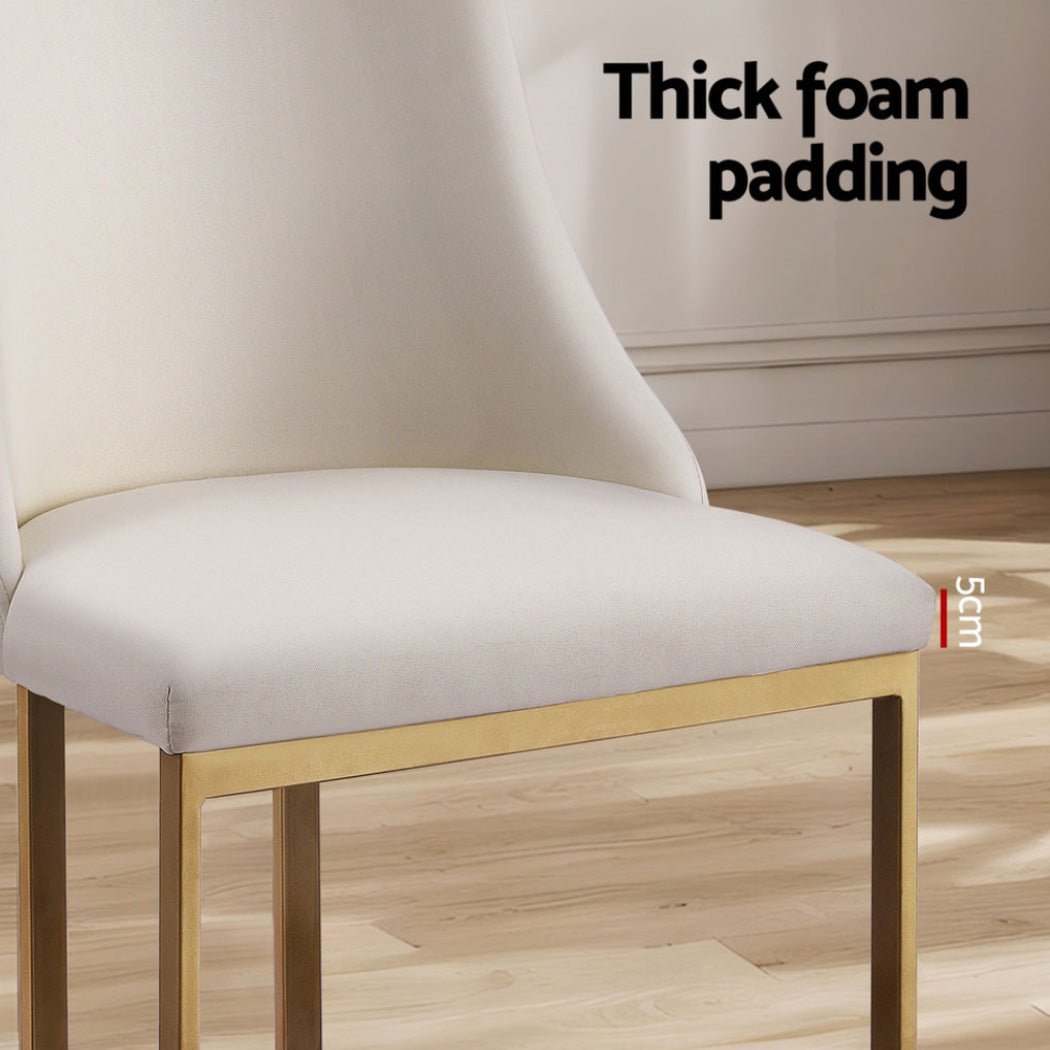 Artiss Dining Chairs Set of 4 Linen Fabric Frame Beige - Furniture > Dining > Kitchen & Dining Chairs - Rivercity House & Home Co. (ABN 18 642 972 209) - Affordable Modern Furniture Australia