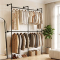 Artiss Industrial Pipe Wall Mounted Clothing Rack 206cm - Black