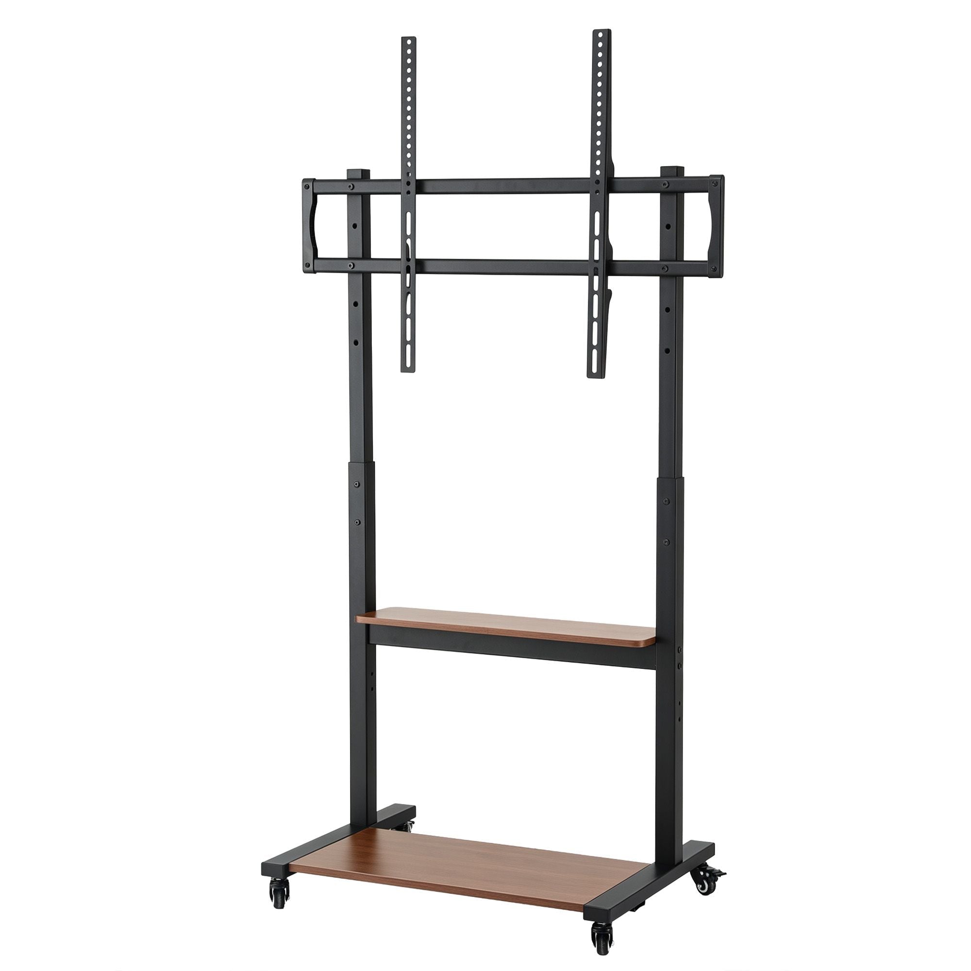 Artiss Mobile TV Stand for 40-100 Inch TVs with Adjustable Shelves and Lockable Wheels - Black & Walnut - Appliances > TV > TVs & Accessories - Rivercity House & Home Co. (ABN 18 642 972 209) - Affordable Modern Furniture Australia