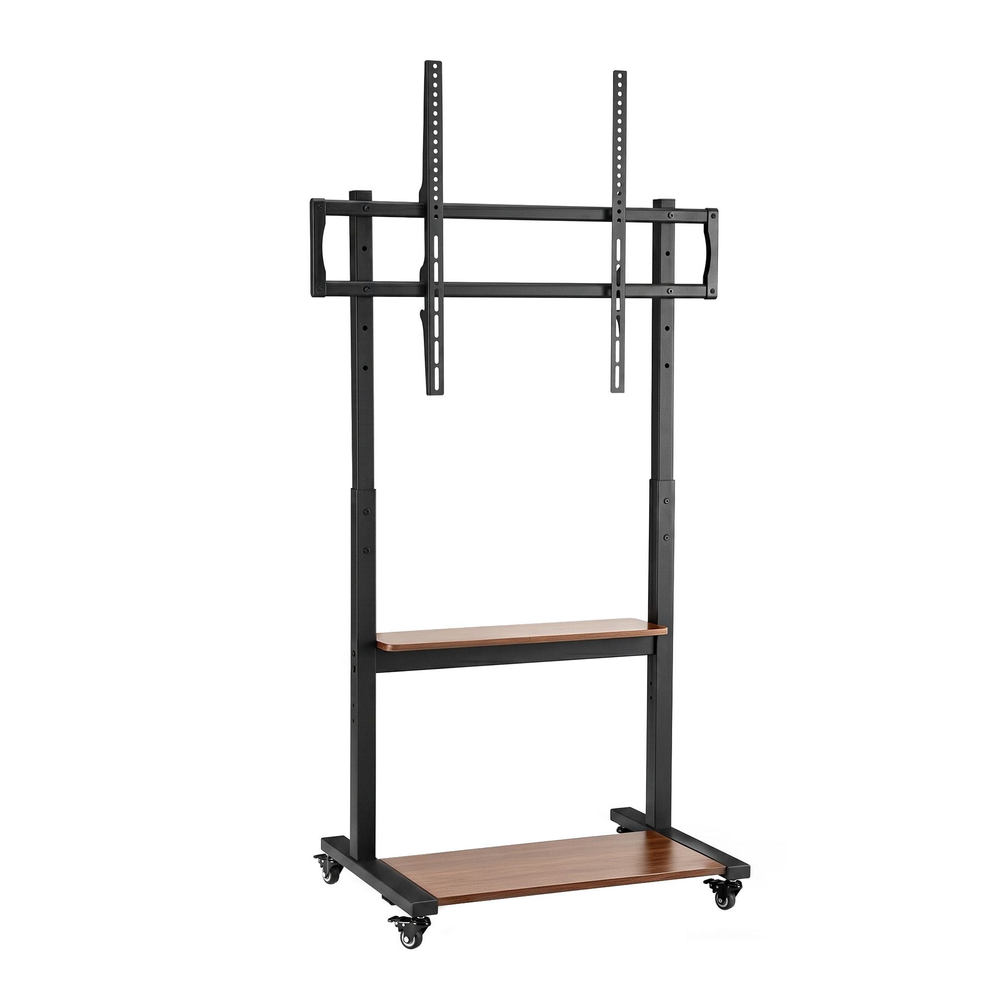 Artiss Mobile TV Stand for 40-100 Inch TVs with Adjustable Shelves and Lockable Wheels - Black & Walnut - Appliances > TV > TVs & Accessories - Rivercity House & Home Co. (ABN 18 642 972 209) - Affordable Modern Furniture Australia