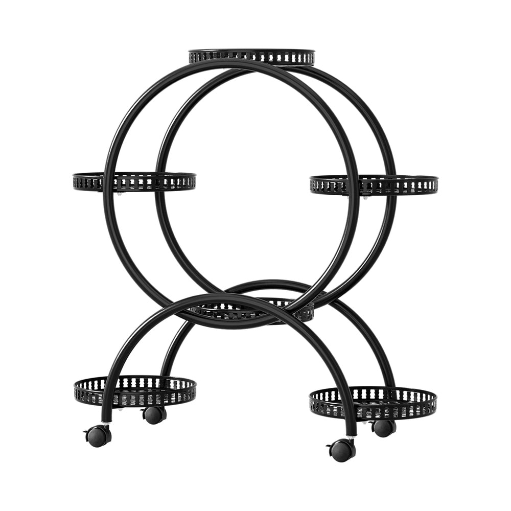 Artiss Plant Stand 6 Tier Metal Flower Pot Rack Wheels - Furniture > Living Room - Rivercity House & Home Co. (ABN 18 642 972 209) - Affordable Modern Furniture Australia