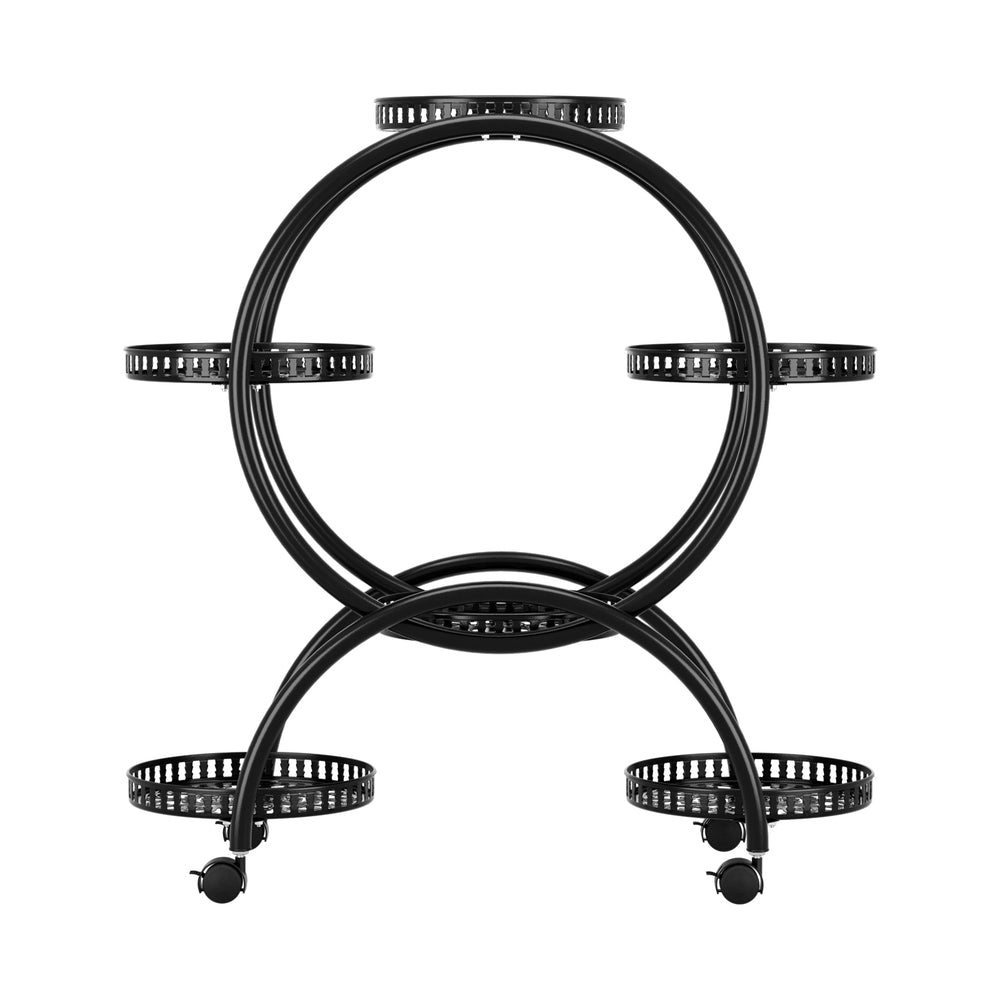 Artiss Plant Stand 6 Tier Metal Flower Pot Rack Wheels - Furniture > Living Room - Rivercity House & Home Co. (ABN 18 642 972 209) - Affordable Modern Furniture Australia