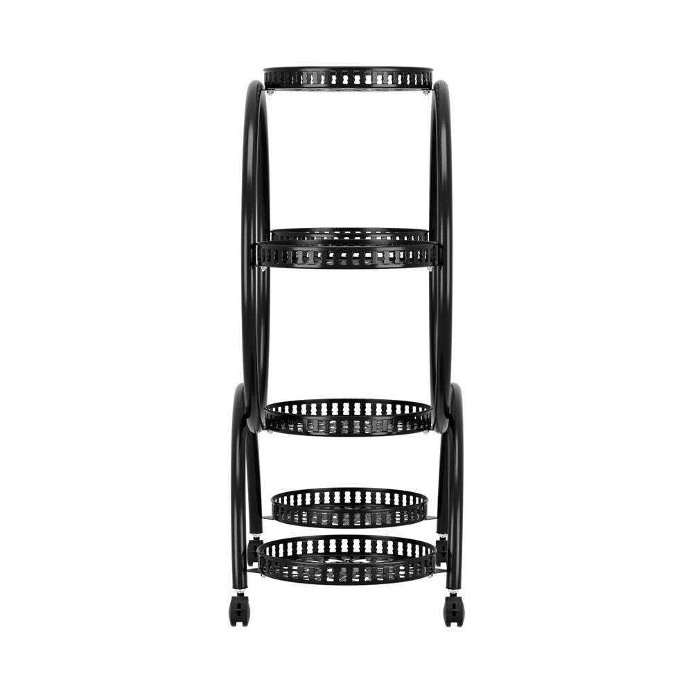 Artiss Plant Stand 6 Tier Metal Flower Pot Rack Wheels - Furniture > Living Room - Rivercity House & Home Co. (ABN 18 642 972 209) - Affordable Modern Furniture Australia