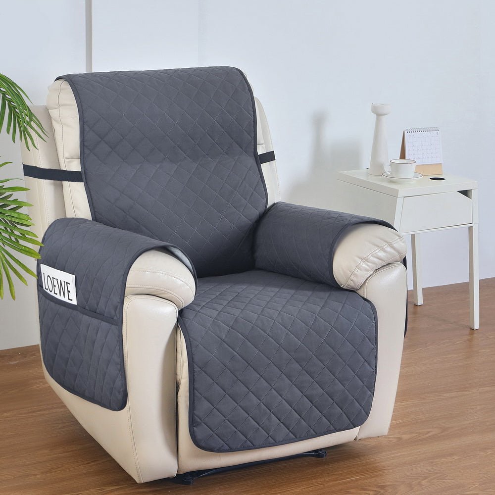 Artiss Recliner Chair Cover 100% Water Resistant Grey - Furniture > Bar Stools & Chairs - Rivercity House & Home Co. (ABN 18 642 972 209) - Affordable Modern Furniture Australia