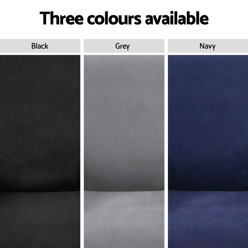 Artiss Recliner Chair Covers 1 Seater Velvet Black - Furniture > Bar Stools & Chairs - Rivercity House & Home Co. (ABN 18 642 972 209) - Affordable Modern Furniture Australia