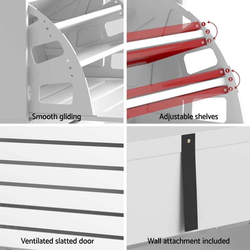Artiss Shoe Cabinet Storage Drawer 45 Pairs White - Furniture > Living Room > Shoe Storage - Rivercity House & Home Co. (ABN 18 642 972 209) - Affordable Modern Furniture Australia