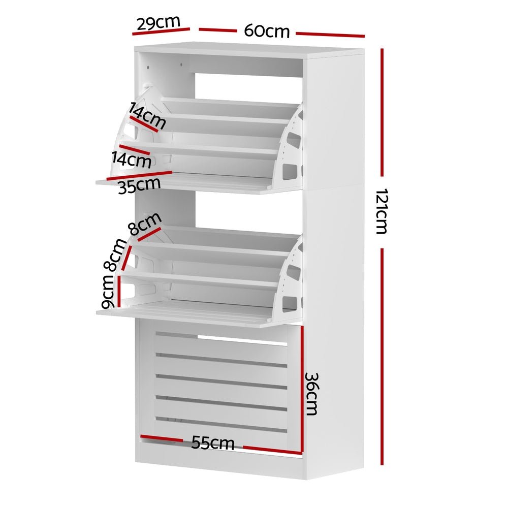Artiss Shoe Cabinet Storage Drawer 45 Pairs White - Furniture > Living Room > Shoe Storage - Rivercity House & Home Co. (ABN 18 642 972 209) - Affordable Modern Furniture Australia