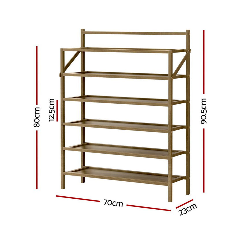 Artiss Shoe Rack 6-tier 18 Pairs Foldable - Furniture > Bedroom - Rivercity House & Home Co. (ABN 18 642 972 209) - Affordable Modern Furniture Australia