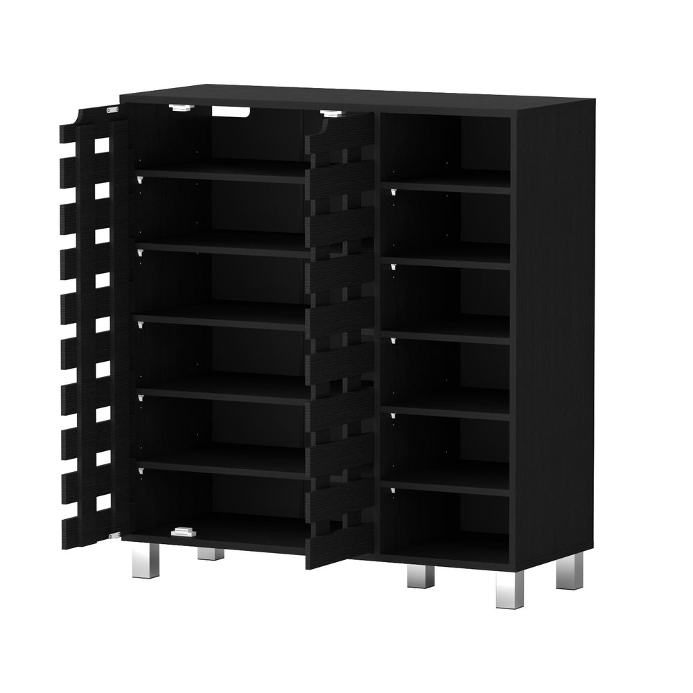 Artiss Shoe Rack Cabinet 6 Tier Storage Shelf Black - Furniture > Living Room > Shoe Storage - Rivercity House & Home Co. (ABN 18 642 972 209) - Affordable Modern Furniture Australia