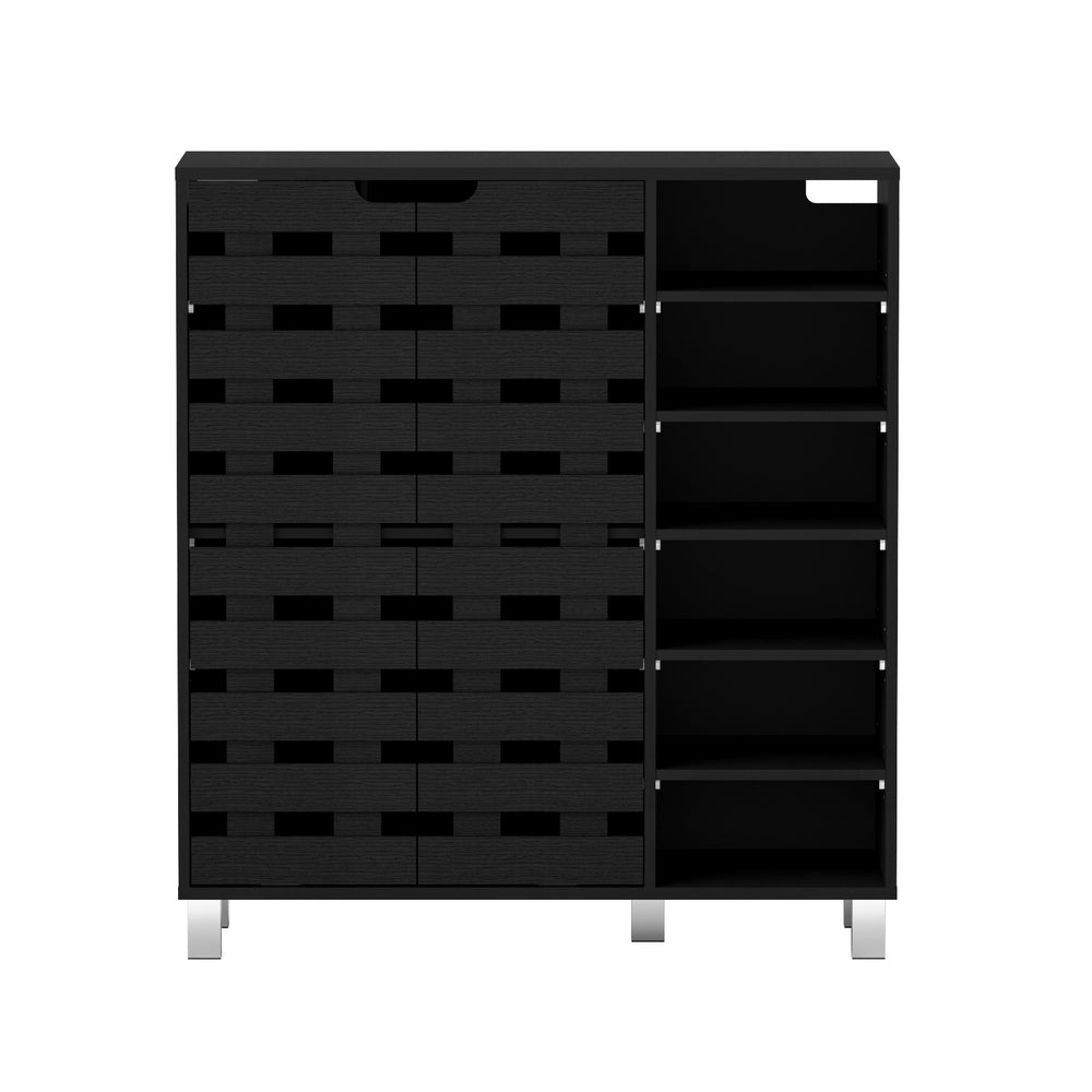 Artiss Shoe Rack Cabinet 6 Tier Storage Shelf Black - Furniture > Living Room > Shoe Storage - Rivercity House & Home Co. (ABN 18 642 972 209) - Affordable Modern Furniture Australia