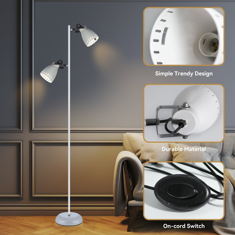 Audrey Floor Lamp - White - Home & Garden > Lighting - Rivercity House & Home Co. (ABN 18 642 972 209) - Affordable Modern Furniture Australia