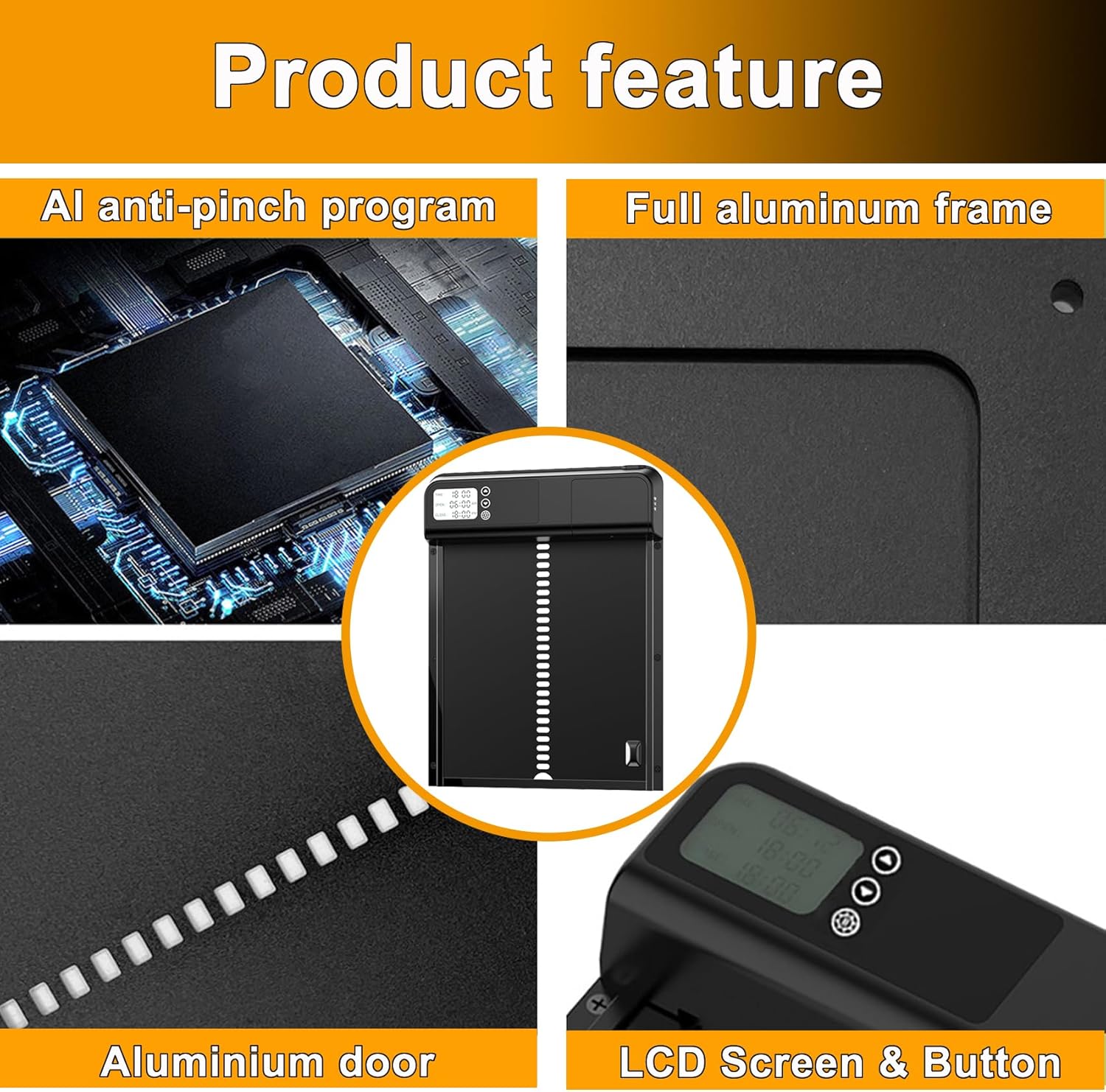 Automatic Chicken Coop Door with Timer, LCD Screen & Anti - Pinch Safety - Weatherproof Battery Operated - Electronics > Business & Home Security > Electronic Door Locks - Rivercity House & Home Co. (ABN 18 642 972 209) - Affordable Modern Furniture Australia