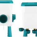 Automatic Chicken Feeder and Waterer Set 8KG Food 7L Water Capacity for Coop Chickens Ducks Quails - Blue