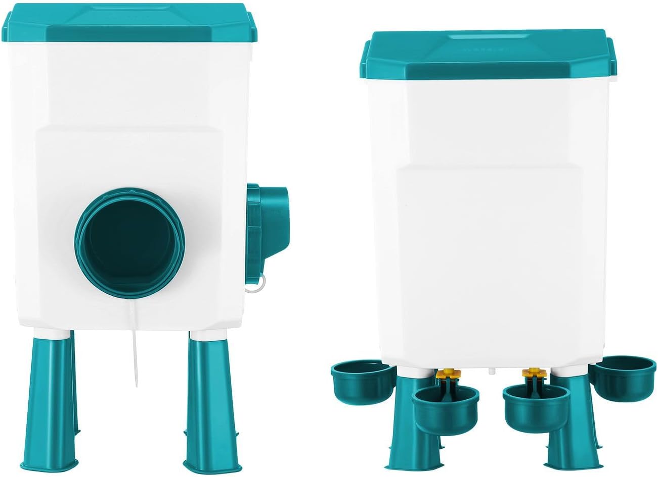 Automatic Chicken Feeder and Waterer Set 8KG Food 7L Water Capacity for Coop Chickens Ducks Quails - Blue - Pet Care > Cat Supplies > Cat Bowls, Feeders & Waterers - Rivercity House & Home Co. (ABN 18 642 972 209) - Affordable Modern Furniture Australia