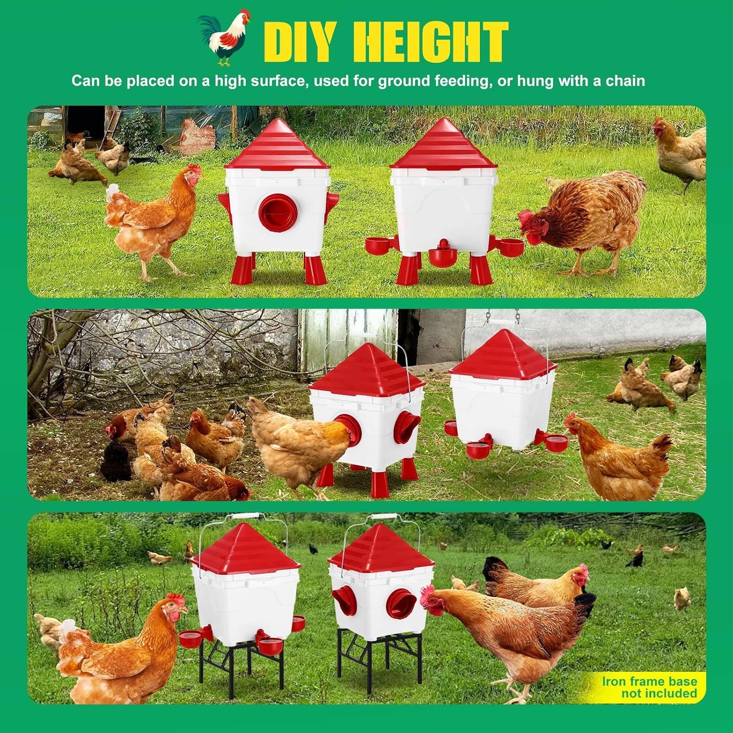 Automatic Chicken Feeder and Waterer Set 8KG Food 8L Water 4 Ports & Cups - White - Appliances > Kitchen Appliances > Water Dispensers - Rivercity House & Home Co. (ABN 18 642 972 209) - Affordable Modern Furniture Australia
