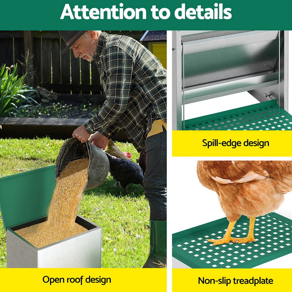 Automatic Chicken Feeder Port Coop Chick Poultry Treadle Self Opening - Pet Care > Coops & Hutches - Rivercity House & Home Co. (ABN 18 642 972 209) - Affordable Modern Furniture Australia