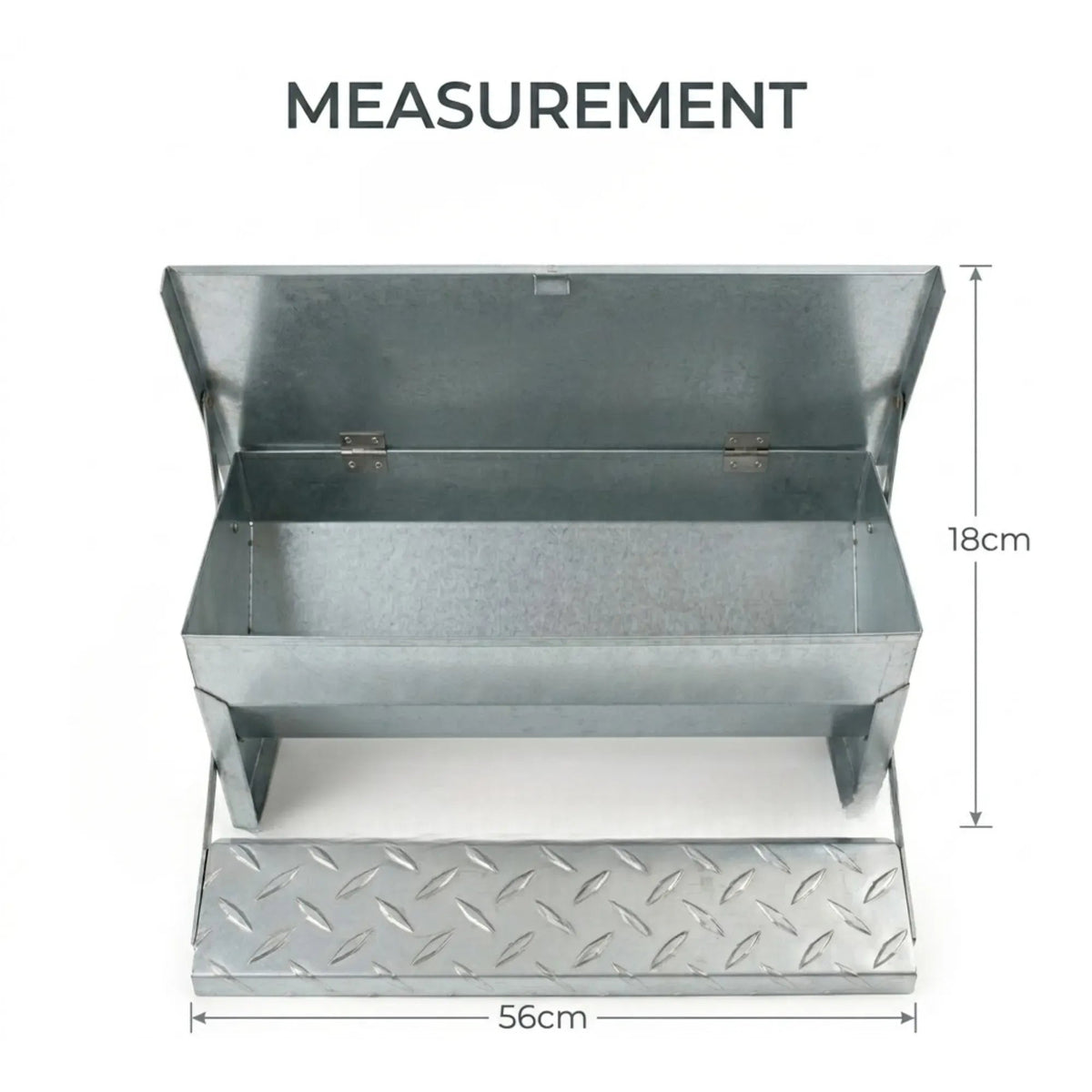 Automatic Chicken Feeder Treadle Galvanized Steel - Grey - Pet Care > Farm Supplies > Farm Equipment - Rivercity House & Home Co. (ABN 18 642 972 209) - Affordable Modern Furniture Australia