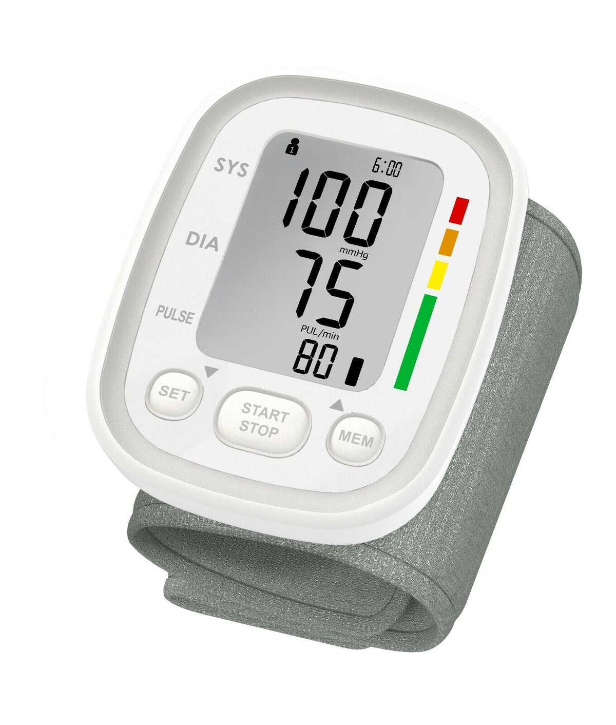 Automatic Digital Wrist Blood Pressure Monitor - White - Health & Beauty > Health & Wellbeing > Monitoring & Testing - Rivercity House & Home Co. (ABN 18 642 972 209) - Affordable Modern Furniture Australia