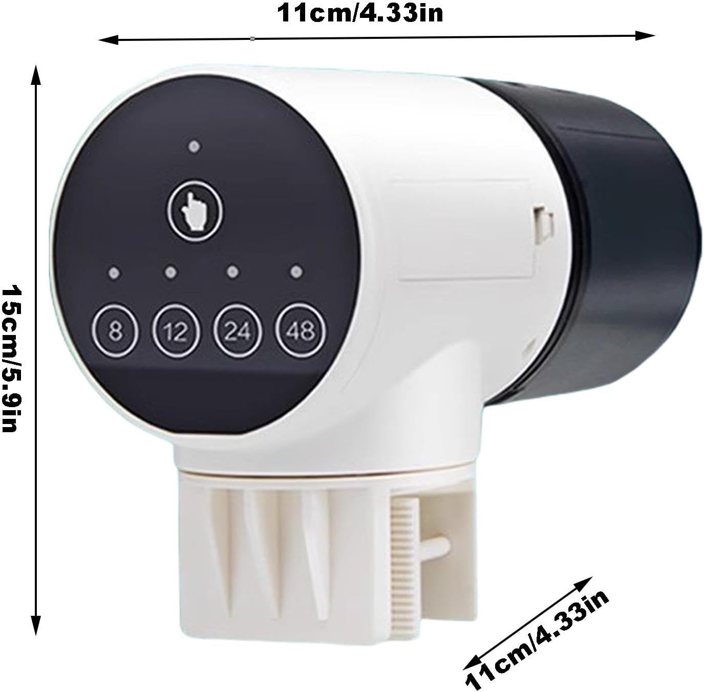 Automatic Fish Feeder with Timer, Moistureproof Dispenser & Rechargeable Feeding for Aquarium or Tank - Black - Pet Care > Aquarium > Fish Food - Rivercity House & Home Co. (ABN 18 642 972 209) - Affordable Modern Furniture Australia