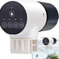 Automatic Fish Feeder with Timer, Moistureproof Dispenser & Rechargeable Feeding for Aquarium or Tank - Black